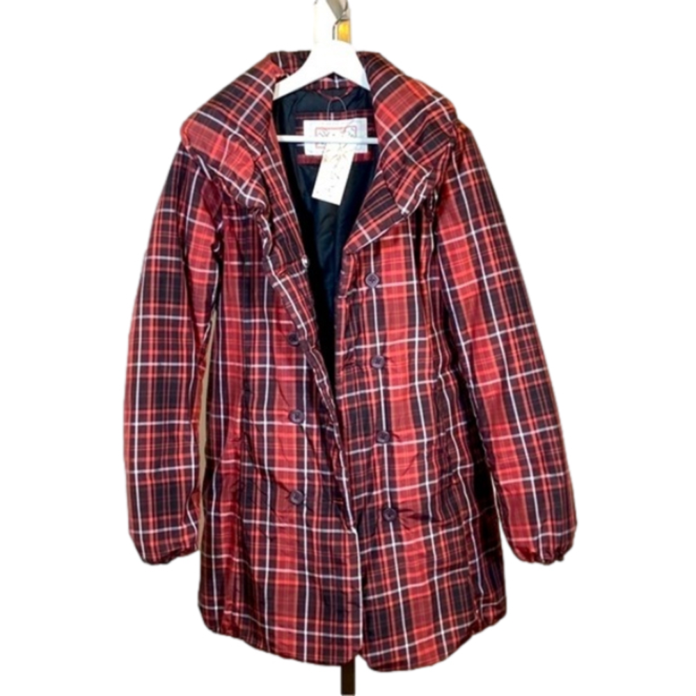 Aventura Plaid in Pinot Arlington Car Coat NWT - Picture 5 of 5
